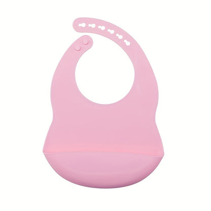 1pc Adjustable Silicone Bib for Babies - Soft, Easy to Clean, and Perfect for Mealtime - Great Gift for Holidays