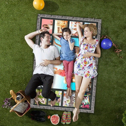 Personalized Sublimation Throw Blanket - Customizable 9/15/20 Panels, 40x60 Inches - Perfect Gift for Christmas, Halloween, Thanksgiving Day