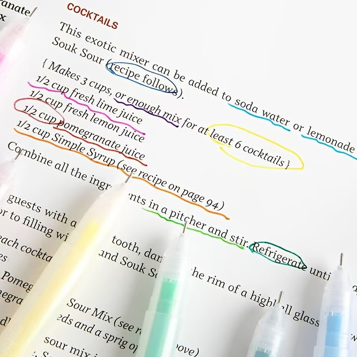 12pcs 12pcs Color Gel Pen Set Kawaii Blue 0.5Mm Ballpoint Pen for Journal Cute School Supplies Stationery Office Accessories