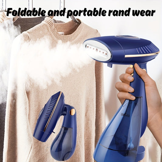 Portable 1500W Garment Steamer - Quick Wrinkle Removal, Foldable & Travel-Ready, Ideal for Fabric Care & School Uniforms, US Plug