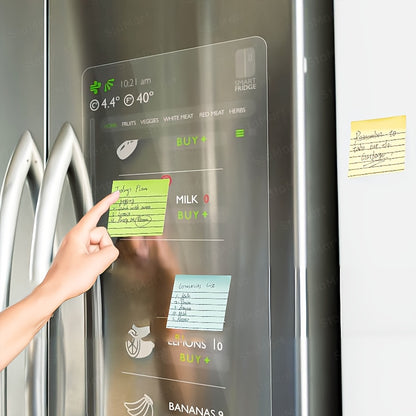 100sheets 4 colors 100-Sheet Line Sticky Notes, 4 Colors, Portable Memo Pads for Students, Office, Home, School - Large & Small, 2 Styles