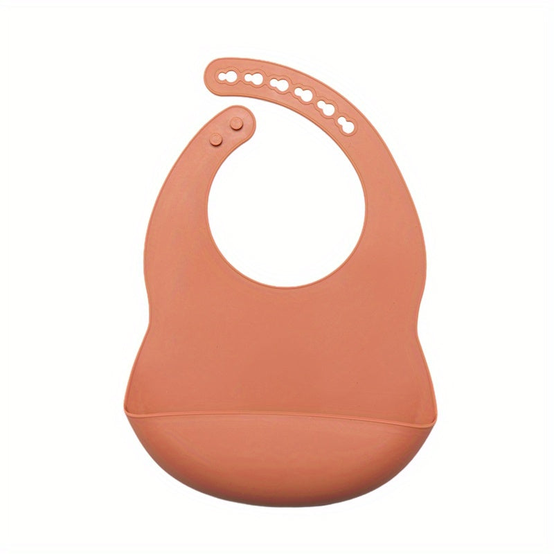 1pc Adjustable Silicone Bib for Babies - Soft, Easy to Clean, and Perfect for Mealtime - Great Gift for Holidays