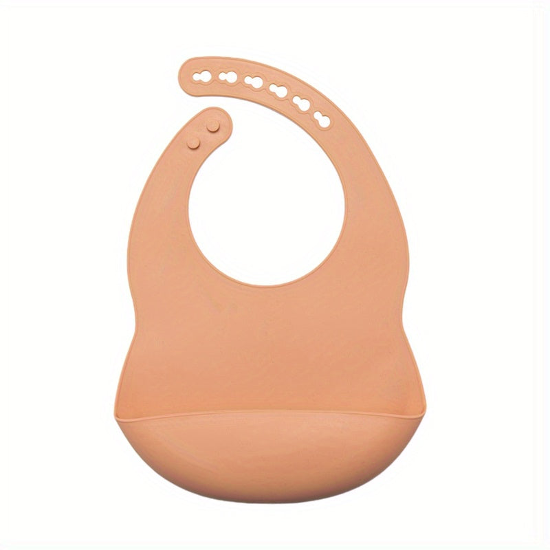 1pc Adjustable Silicone Bib for Babies - Soft, Easy to Clean, and Perfect for Mealtime - Great Gift for Holidays
