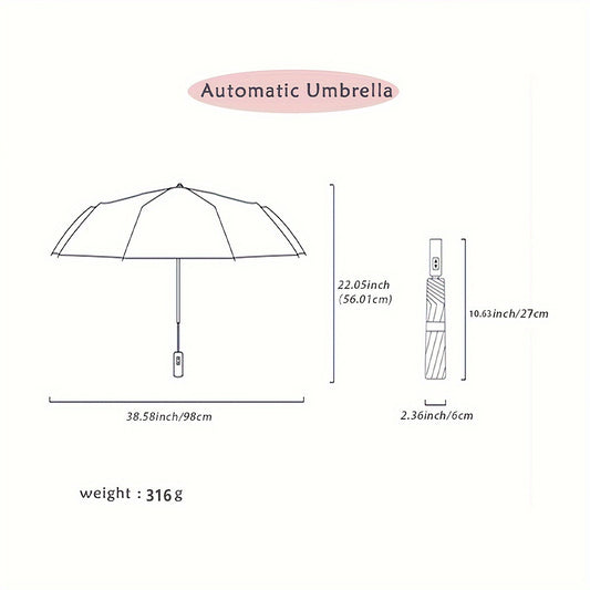 Automatic Folding Umbrella, Shine Or Rain Dual-use Umbrella, UV Protection Sunshade Umbrella