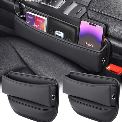 1pc/2pcs/4pcs Of Black Car Accessories Car Seat Gap Filling Organizer And Storage Car SUV Parts Truck Filling Gap Between Seat And Console To Prevent Items From Falling Off Christmas Gift