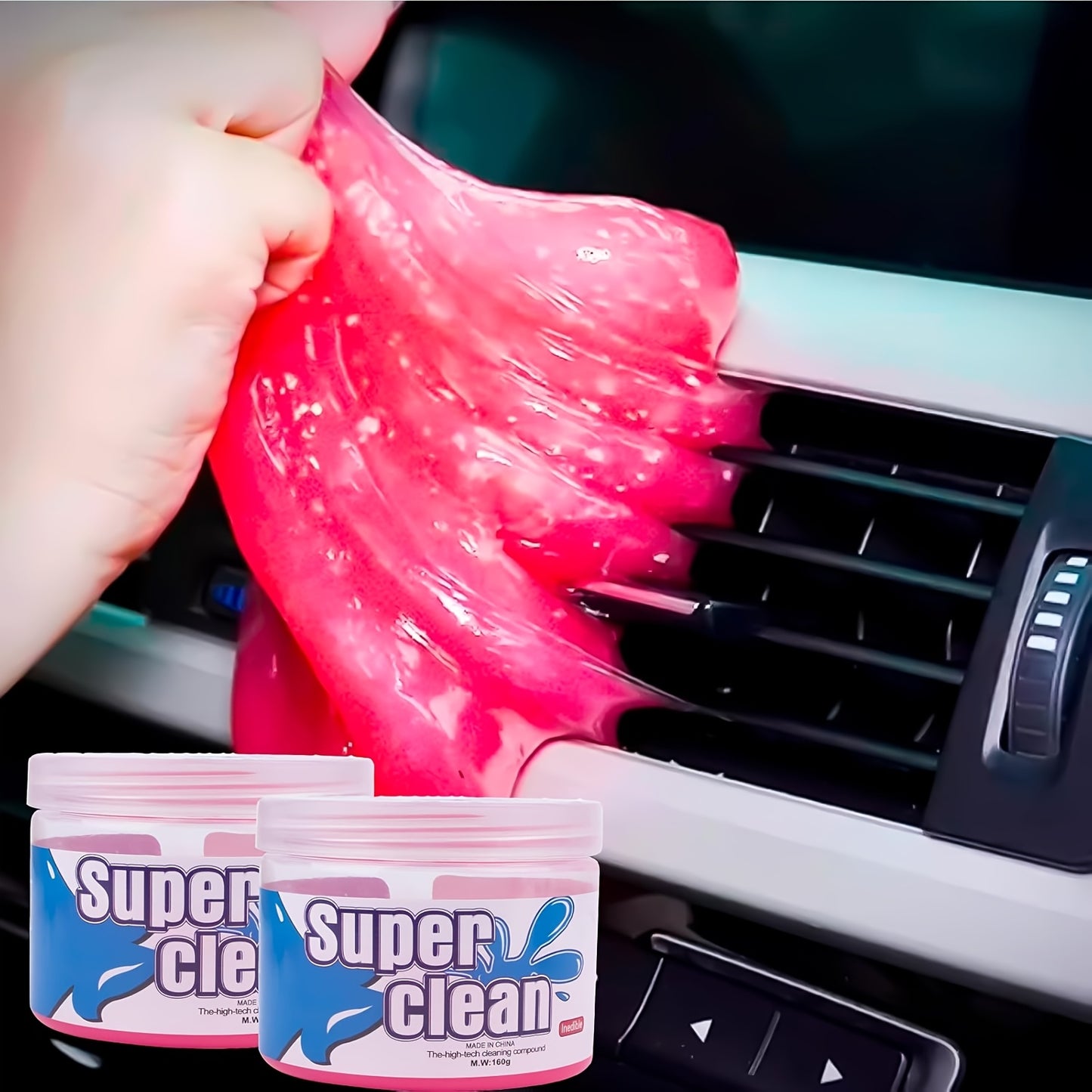 Car Cleaning Gel Detailing Putty Auto Detail Tools Car Interior Cleaner Slime Car Accessories Automotive Kits Keyboard Cleaner Pink/NT WT: 5.6oz (160 gr)