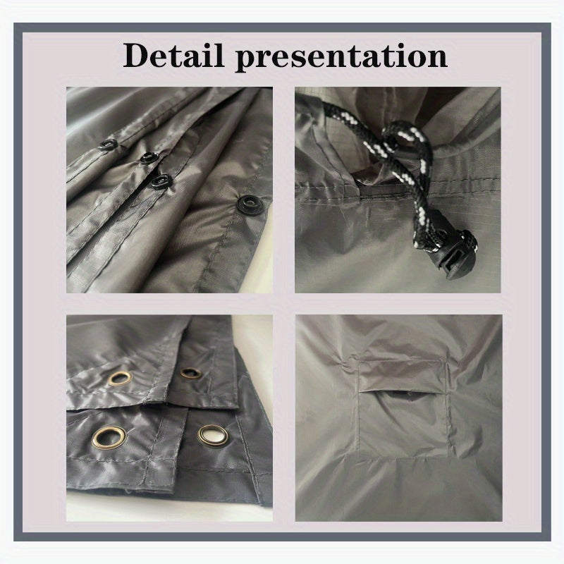 3-in-1 Solid Color Outdoor Labor Protection One-piece Cycling Rain Jacket Rain Poncho