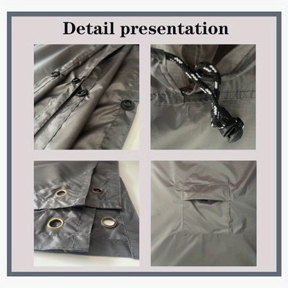 3-in-1 Solid Color Outdoor Labor Protection One-piece Cycling Rain Jacket Rain Poncho