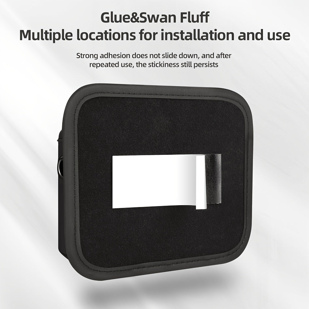 PU Leather Car Side Pocket Organizer - Universal Cell Phone and Sunglasses Holder for Car Seat Gap, Door, Window, Console - Car Accessories Storage Pouch