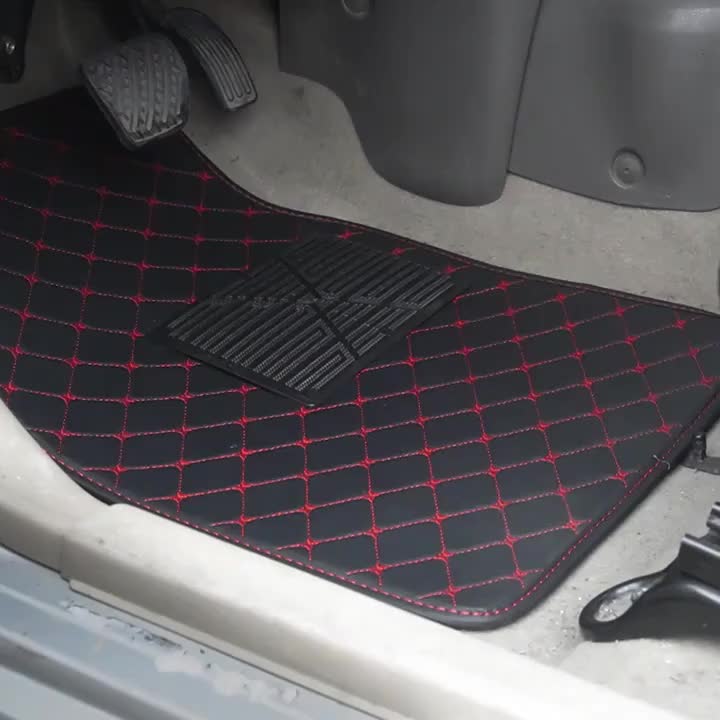 4pcs Universal Waterproof Car Floor Mats - Front & Rear - PU Leather Car Carpet Accessories - Interior Upgrade Car Accessories